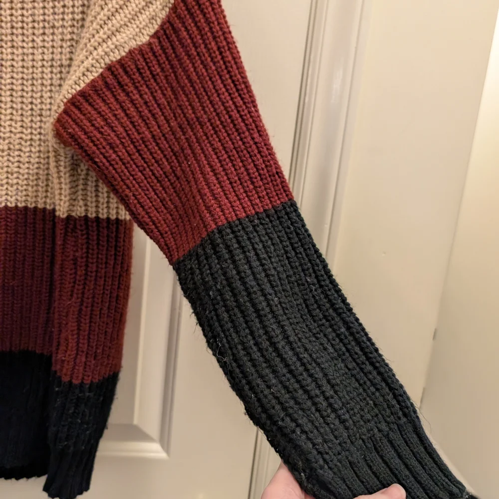 Oversized Colorblock Knit Sweater